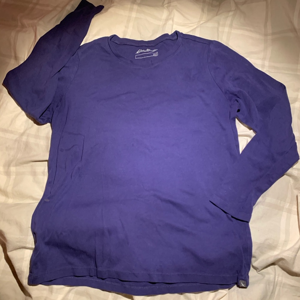 Eddie Bauer Dark blue purple long sleeve tee